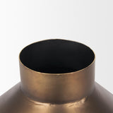Mercana Perrin Small Brushed Gold Metal Decorative Vase