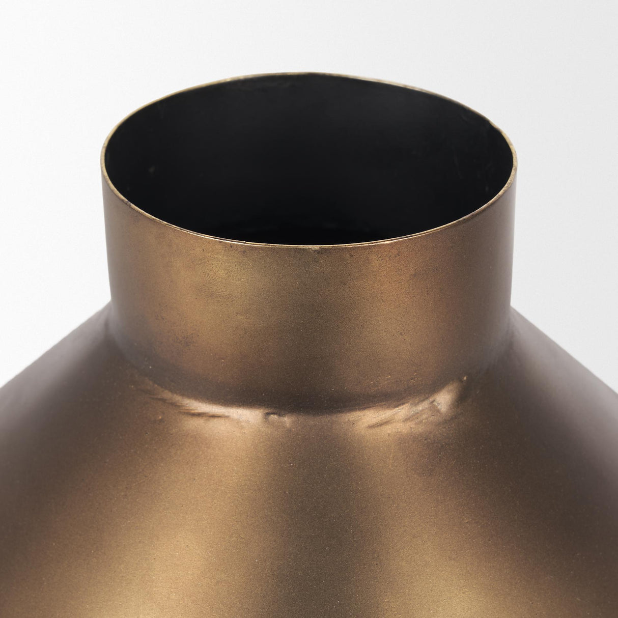 Mercana Perrin Small Brushed Gold Metal Decorative Vase