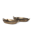 Mercana Pama Hammered Gold Metal Decorative Trays (Set of 2)