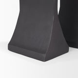 Mercana Polli Matte Black w/ Brushed Gold Metal Taper Candleholders (Set of 2)