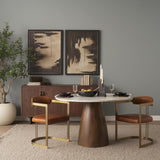 Mercana Polli Matte Black w/ Brushed Gold Metal Taper Candleholders (Set of 2)