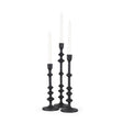 Mercana Paolo Matte Black Metal Candle Holder (Set of 3)