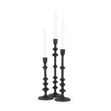 Mercana Paolo Matte Black Metal Candle Holder (Set of 3)