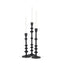 Mercana Paolo Matte Black Metal Candle Holder (Set of 3)