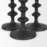 Mercana Paolo Matte Black Metal Candle Holder (Set of 3)