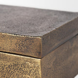 Mercana Porschia Small Antiqued Gold Metal Decorative Box