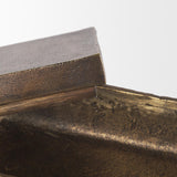 Mercana Porschia Small Antiqued Gold Metal Decorative Box