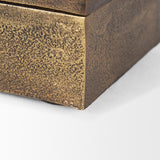 Mercana Porschia Small Antiqued Gold Metal Decorative Box