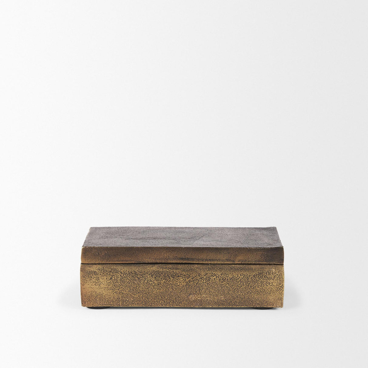 Mercana Porschia Small Antiqued Gold Metal Decorative Box