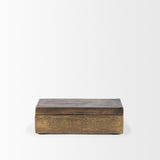Mercana Porschia Small Antiqued Gold Metal Decorative Box