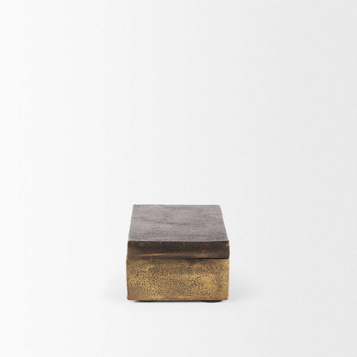Mercana Porschia Small Antiqued Gold Metal Decorative Box