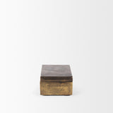 Mercana Porschia Small Antiqued Gold Metal Decorative Box