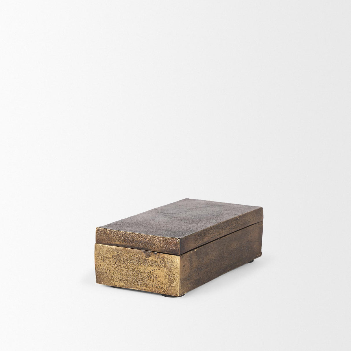 Mercana Porschia Small Antiqued Gold Metal Decorative Box
