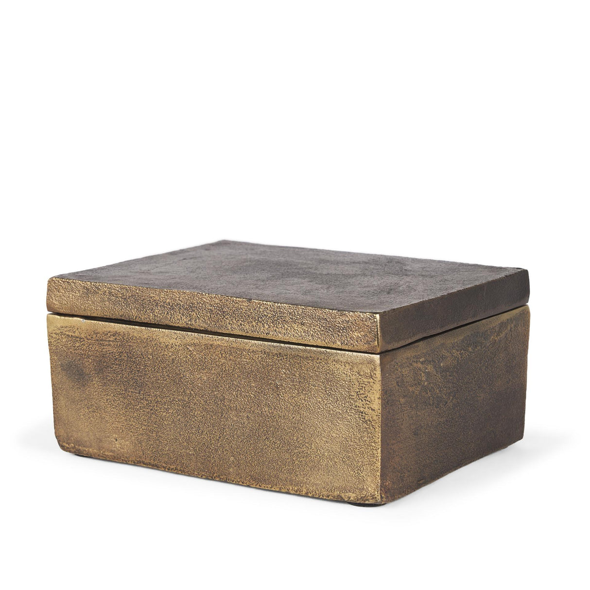 Mercana Porschia Large Antiqued Gold Metal Decorative Box