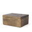 Mercana Porschia Large Antiqued Gold Metal Decorative Box