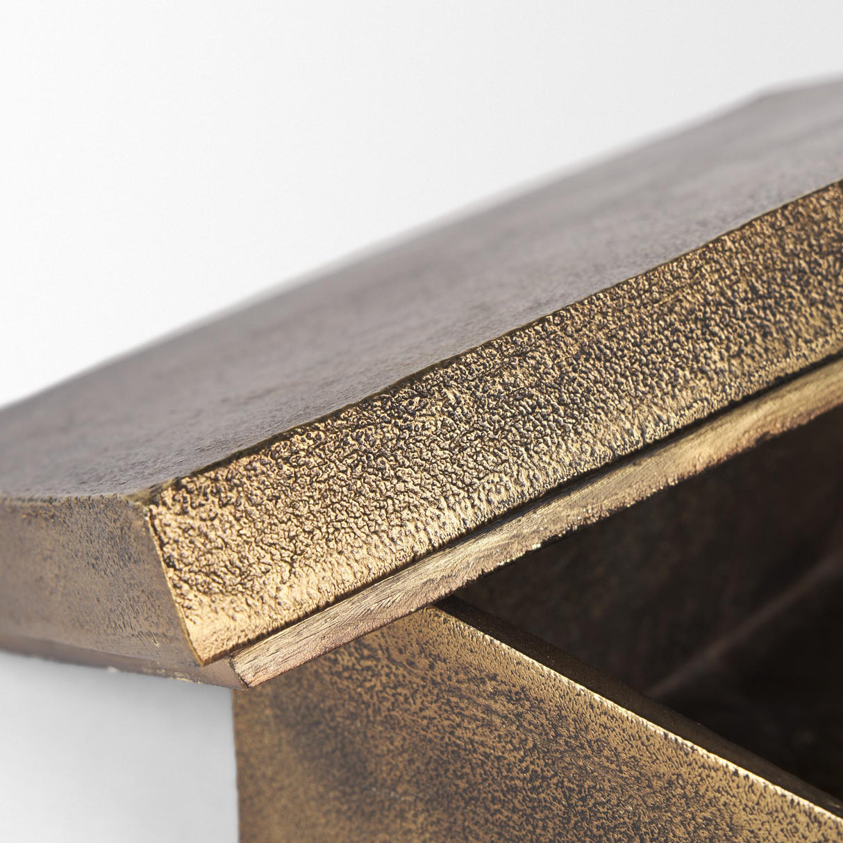 Mercana Porschia Large Antiqued Gold Metal Decorative Box