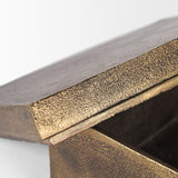Mercana Porschia Large Antiqued Gold Metal Decorative Box
