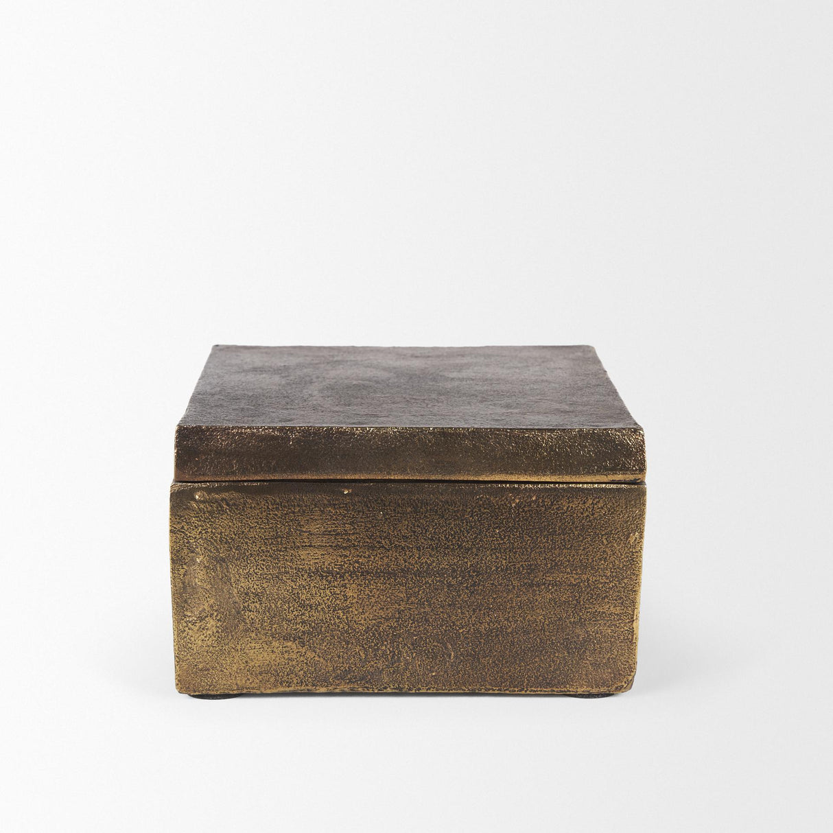 Mercana Porschia Large Antiqued Gold Metal Decorative Box
