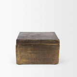 Mercana Porschia Large Antiqued Gold Metal Decorative Box