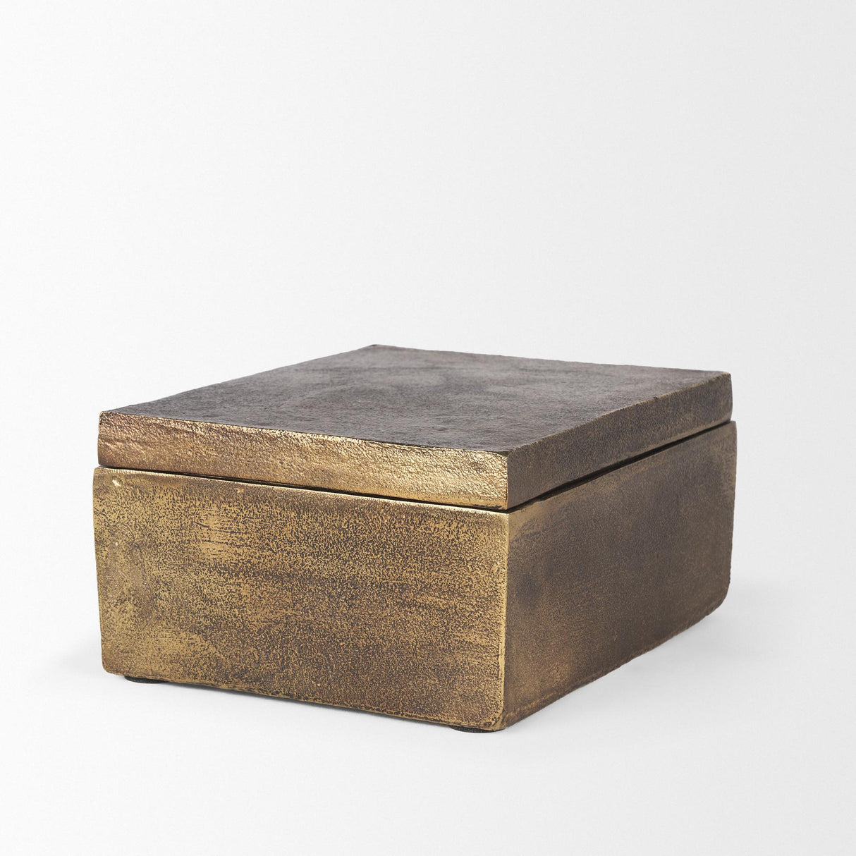 Mercana Porschia Large Antiqued Gold Metal Decorative Box