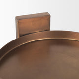 Mercana Price Large Antiqued Gold Metal w/ Glass Hurricane Candle Holder