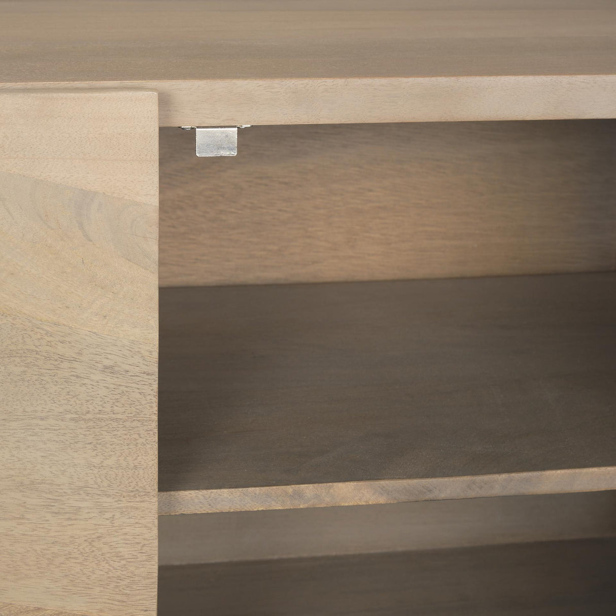 Mercana Darwin Light Brown Wooden 2 Door w/ 2 Shelves Accent Cabinet