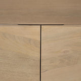 Mercana Darwin Light Brown Wooden 2 Door w/ 2 Shelves Accent Cabinet