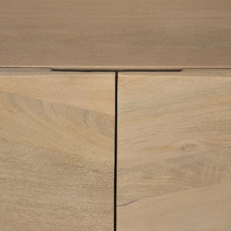 Mercana Darwin Light Brown Wooden 2 Door w/ 2 Shelves Accent Cabinet