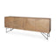 Mercana Darwin Light Brown Wooden 4 Door w/ 2 Shelves Sideboard