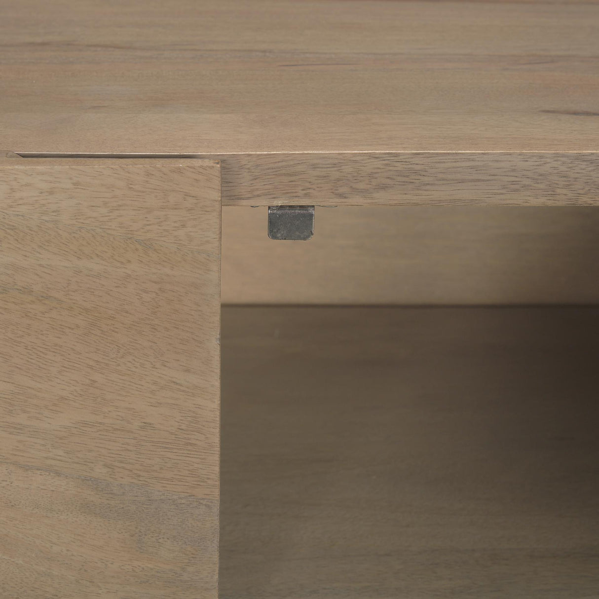 Mercana Darwin Light Brown Wooden 4 Door w/ 2 Shelves Sideboard