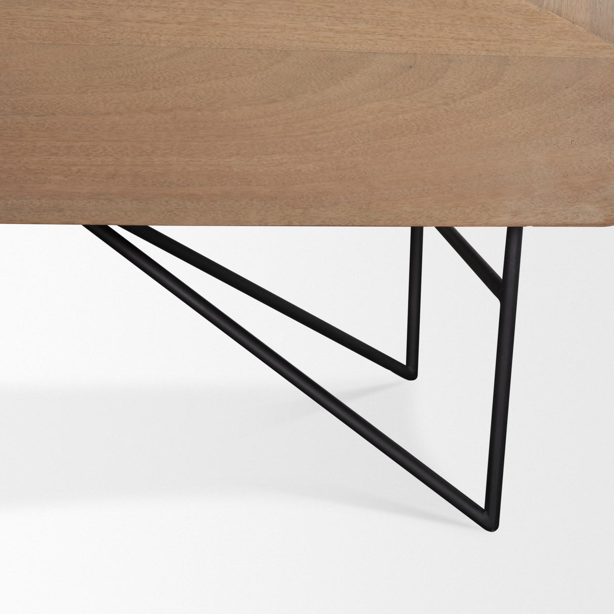 Mercana Darwin Light Brown Wooden 4 Door w/ 2 Shelves Sideboard