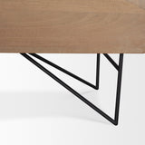 Mercana Darwin Light Brown Wooden 4 Door w/ 2 Shelves Sideboard