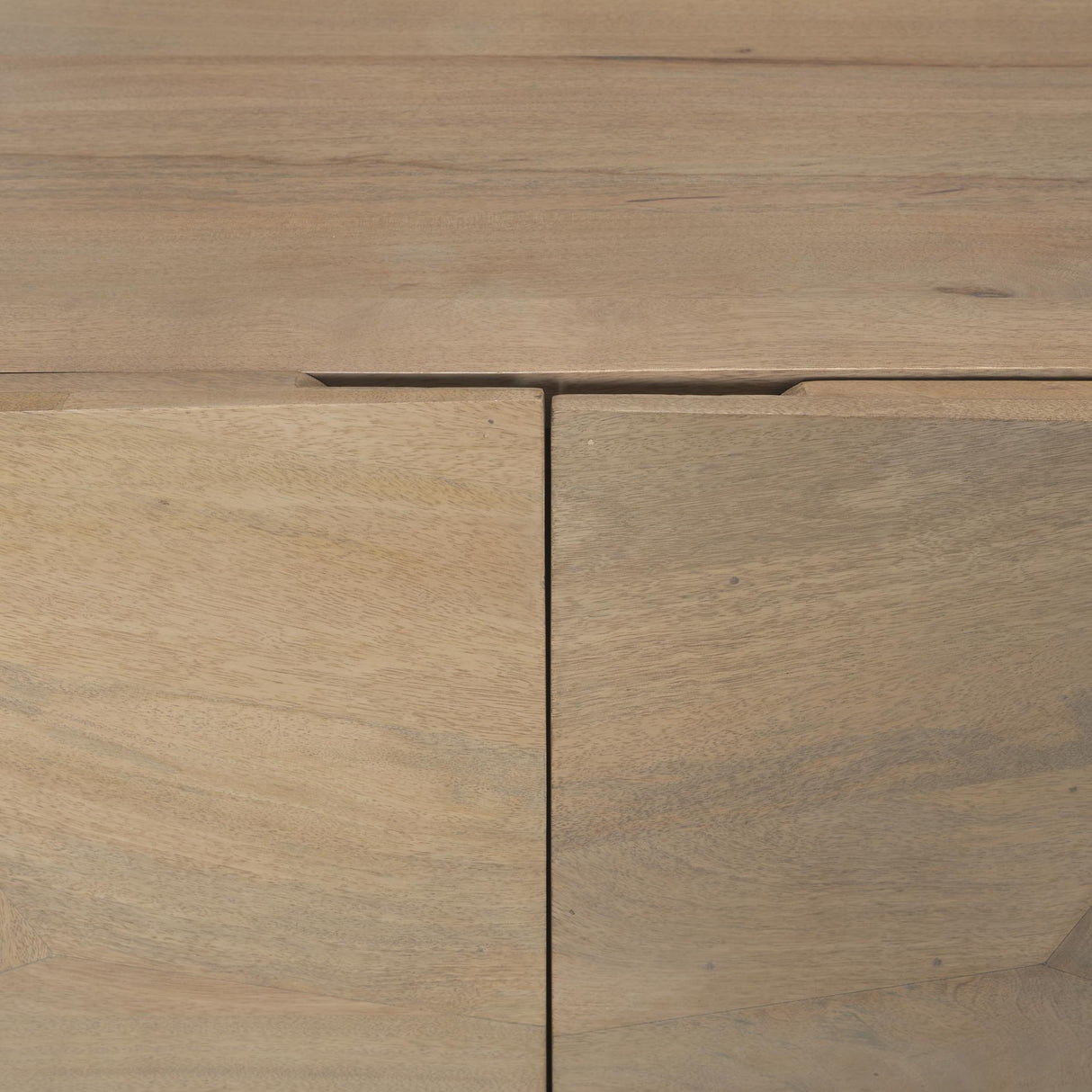 Mercana Darwin Light Brown Wooden 4 Door w/ 2 Shelves Sideboard