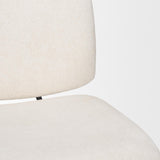 Mercana Nora Cream Fabric w/ Matte Black Metal Legs Accent Chair
