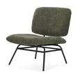 Mercana Nora Forest Green Fabric w/ Matte Black Metal Legs Accent Chair