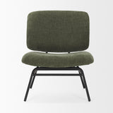 Mercana Nora Forest Green Fabric w/ Matte Black Metal Legs Accent Chair