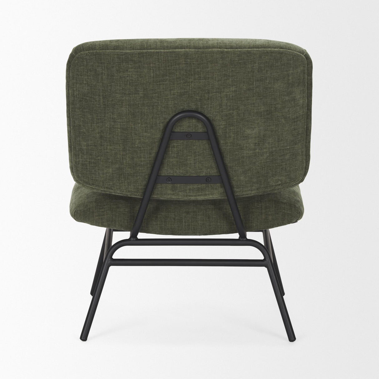 Mercana Nora Forest Green Fabric w/ Matte Black Metal Legs Accent Chair