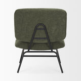 Mercana Nora Forest Green Fabric w/ Matte Black Metal Legs Accent Chair