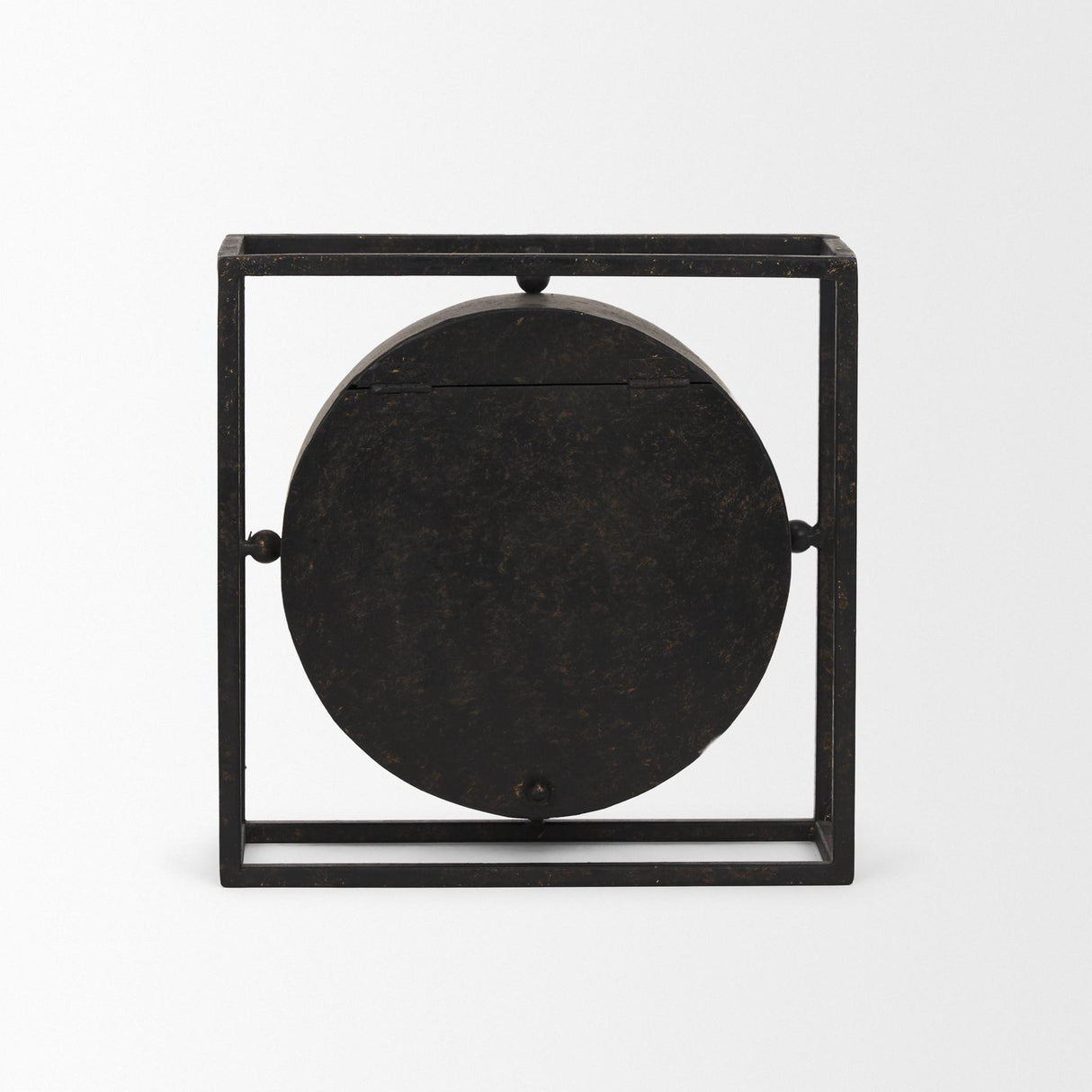 Mercana Raisa Black w/ Gold Antiquing Metal Table Clock