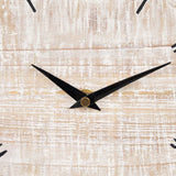 Mercana Raja Matte Black Metal w/ Wood Table Clock