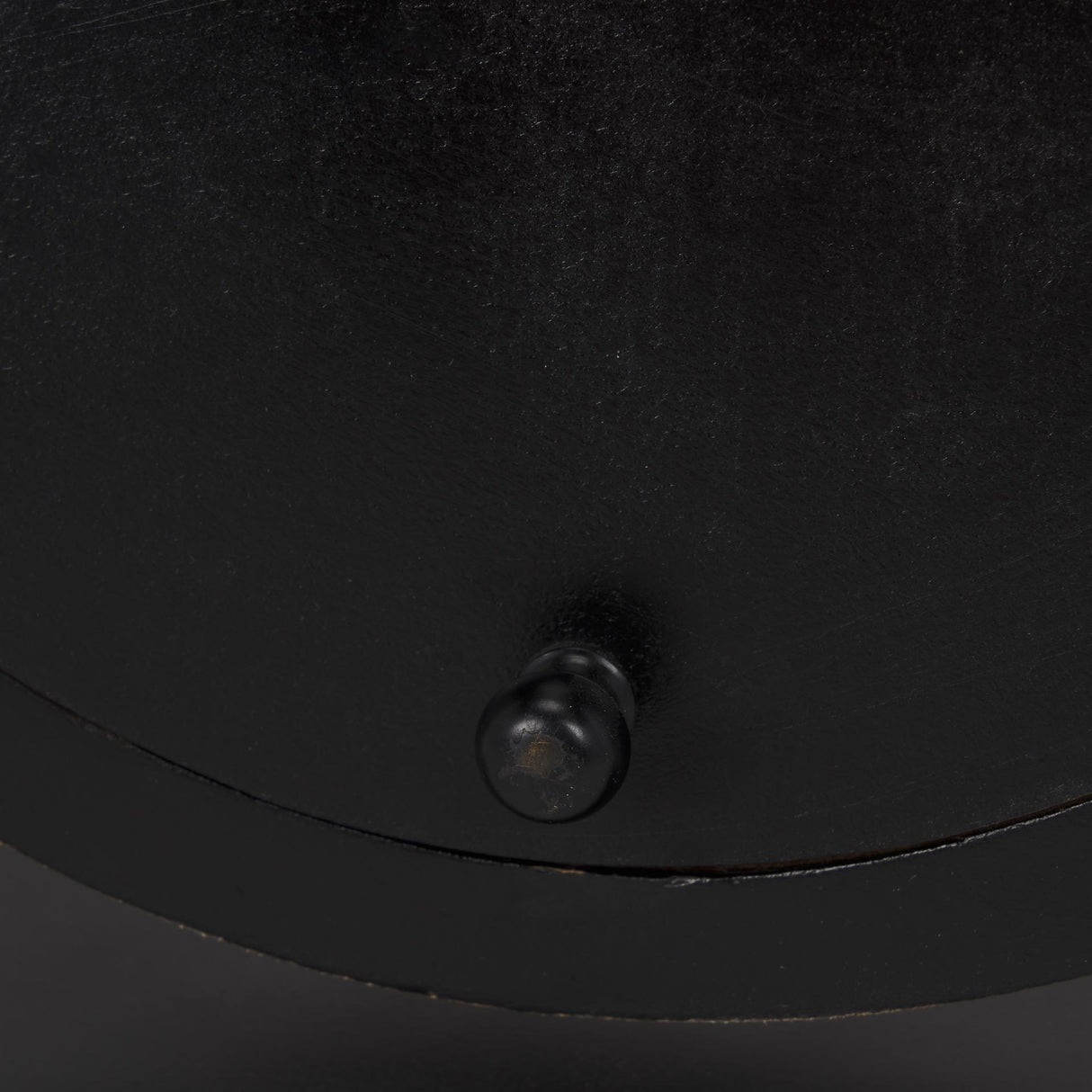 Mercana Raja Matte Black Metal w/ Wood Table Clock