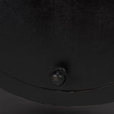 Mercana Raja Matte Black Metal w/ Wood Table Clock