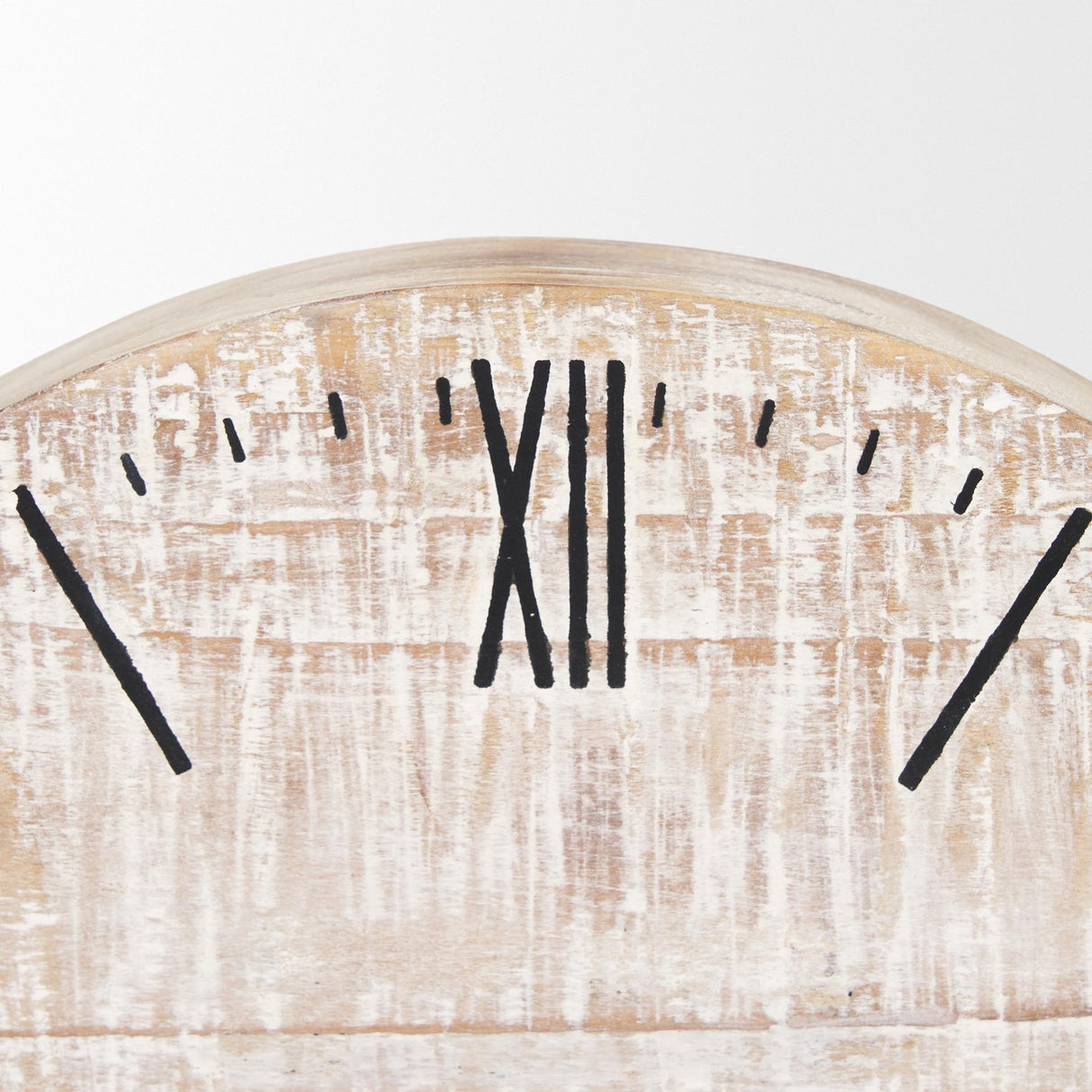 Mercana Raja Matte Black Metal w/ Wood Table Clock