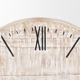 Mercana Raja Matte Black Metal w/ Wood Table Clock