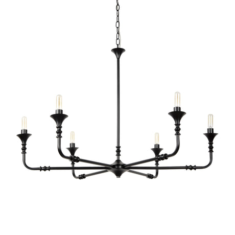 Mercana Gabriel Small Matte Black Chandelier