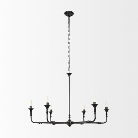 Mercana Gabriel Small Matte Black Chandelier