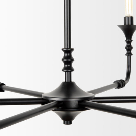 Mercana Gabriel Small Matte Black Chandelier