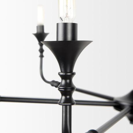 Mercana Gabriel Small Matte Black Chandelier