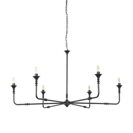 Mercana Gabriel Large Matte Black Chandelier