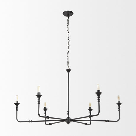Mercana Gabriel Large Matte Black Chandelier
